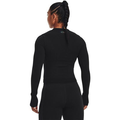 Black - Lifestyle - Under Armour Womens-Ladies UA Rush Base Layer Top