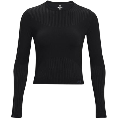 Black - Front - Under Armour Womens-Ladies UA Rush Base Layer Top