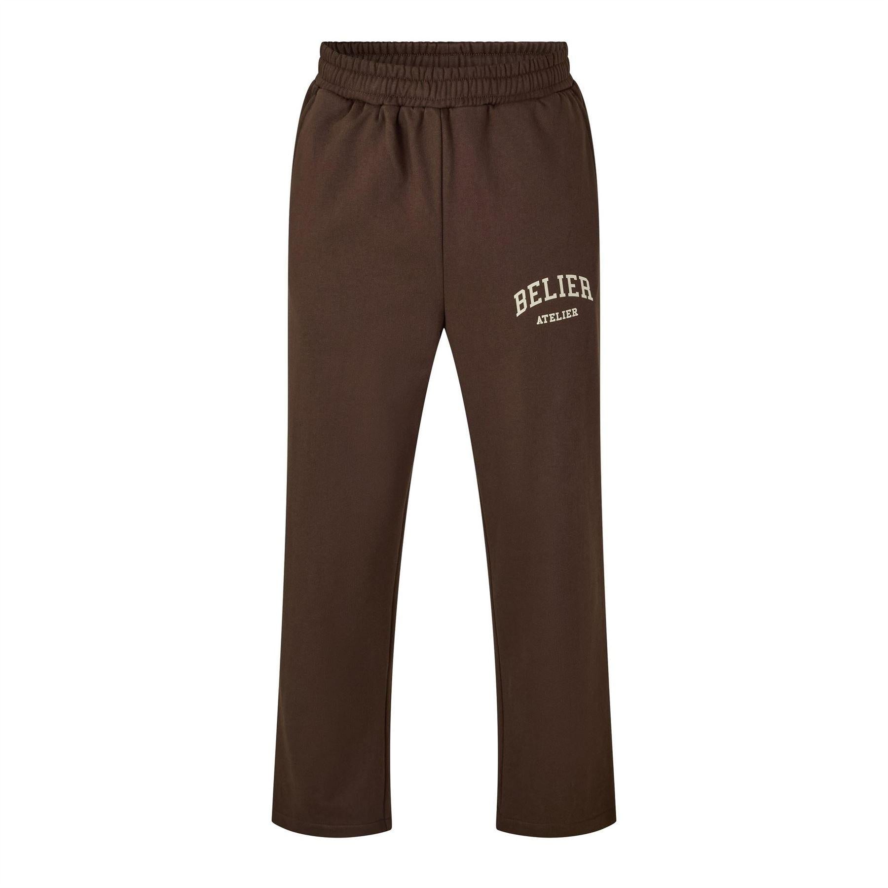 Brown - Front - Belier Mens Logo Joggers