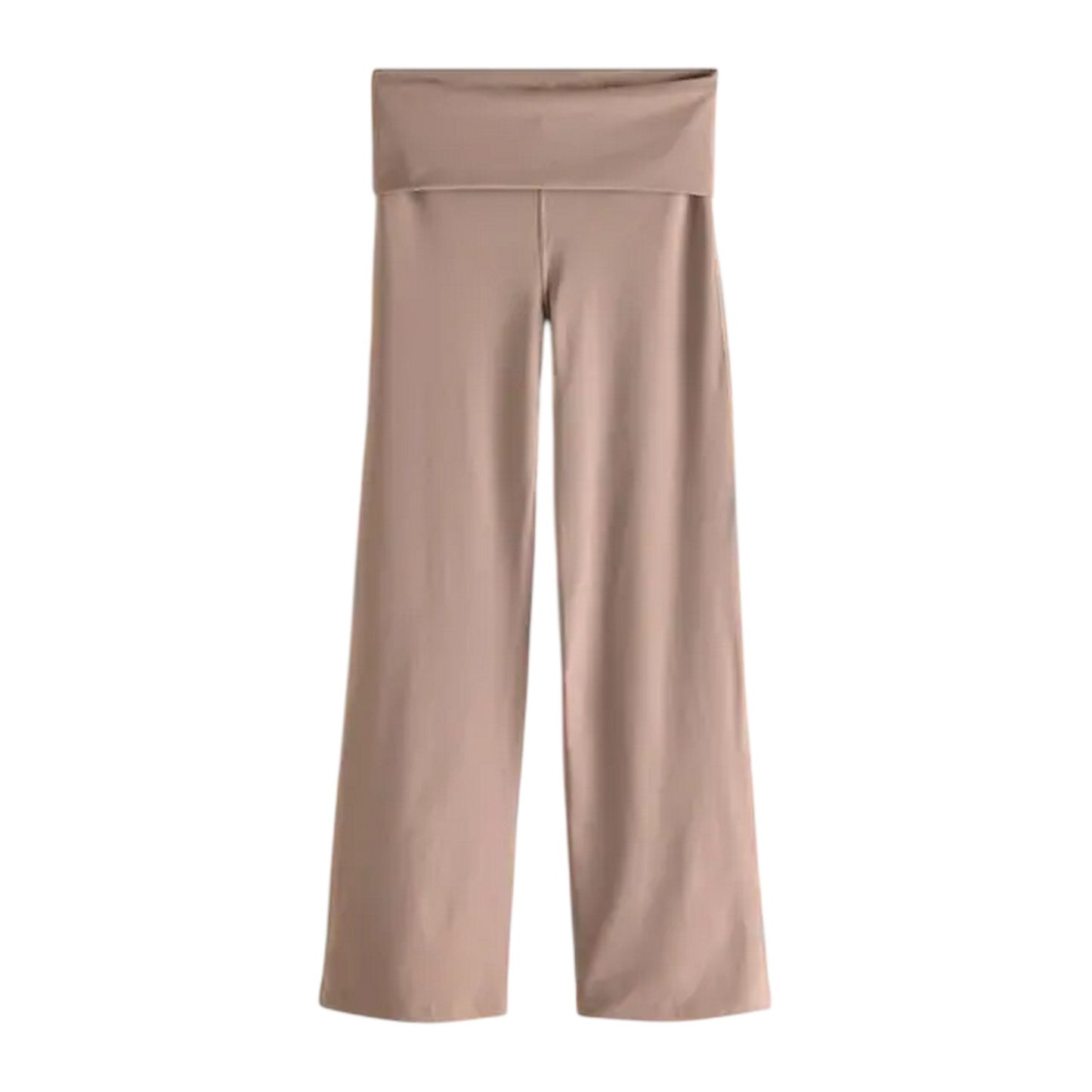 Brown - Front - Nike Womens-Ladies One Solid Dri-FIT Flared Trousers