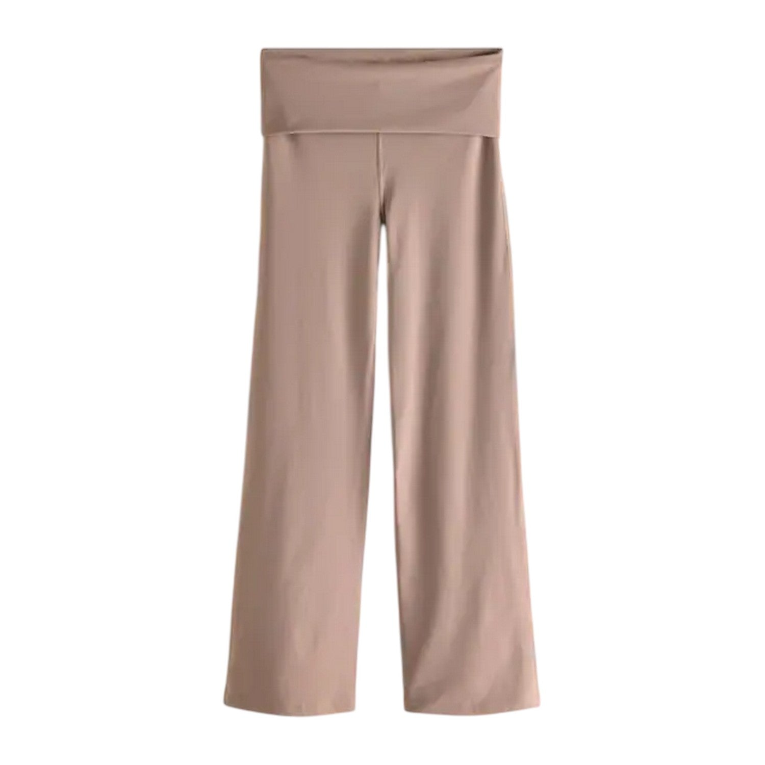 Brown - Front - Nike Womens-Ladies One Solid Dri-FIT Flared Trousers