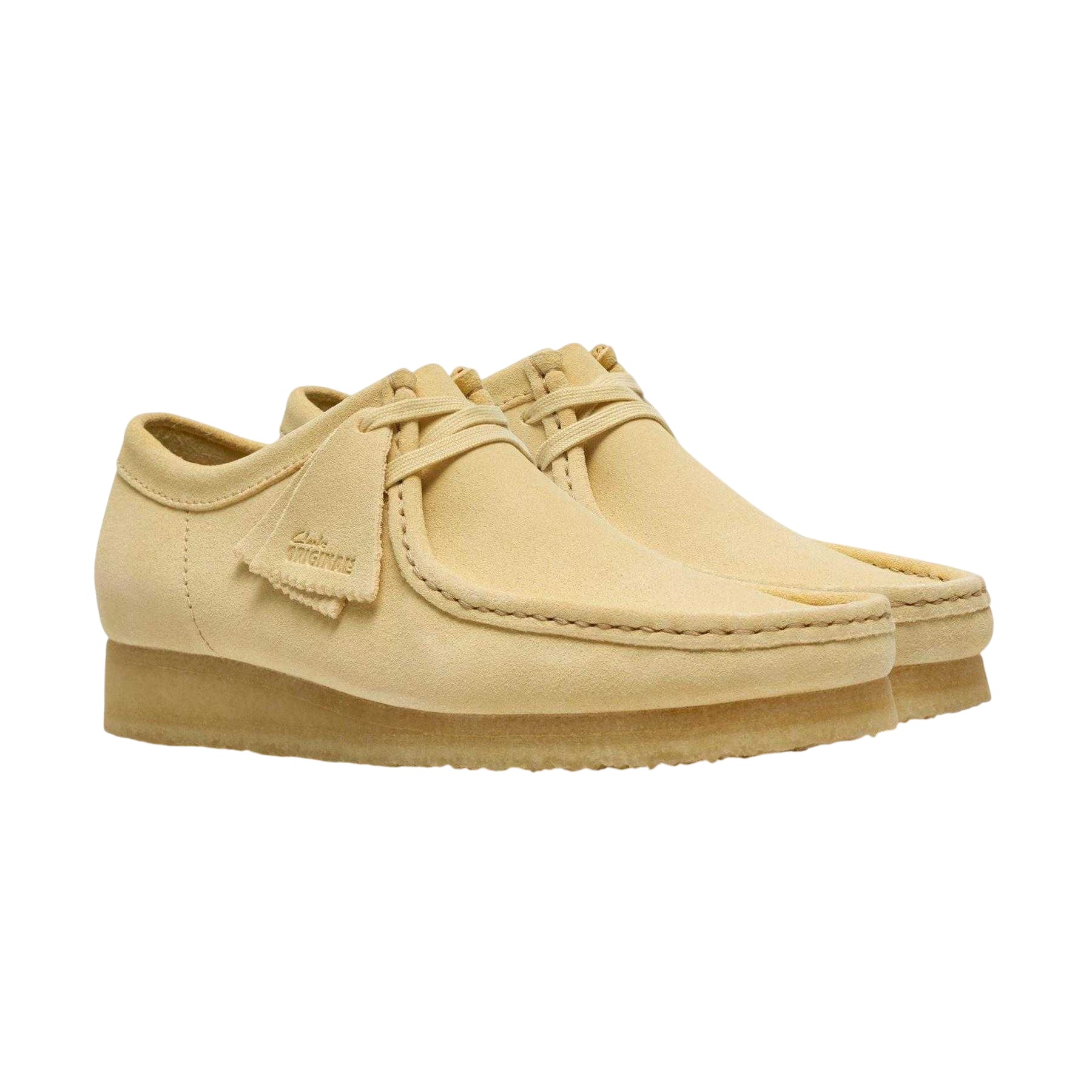 Pale Yellow - Lifestyle - Clarks Originals Mens Wallabee Moccasin Suede Loafers