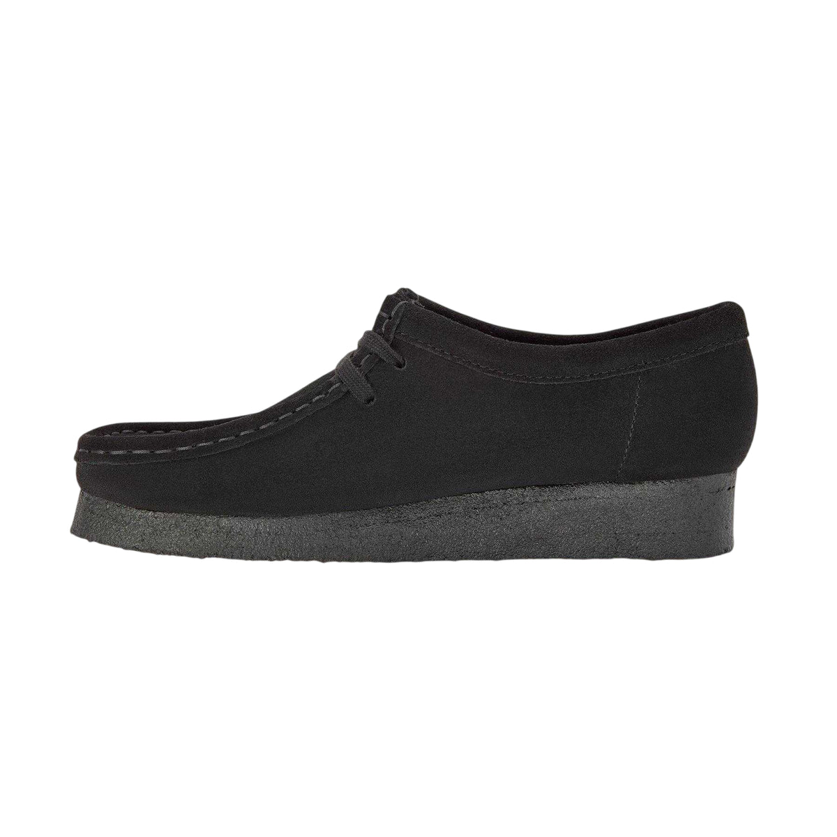 Black - Side - Clarks Originals Mens Wallabee Moccasin Suede Loafers