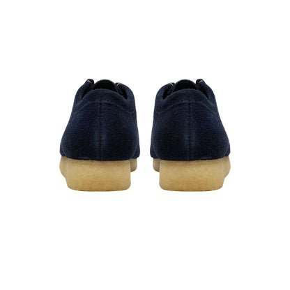 Navy - Back - Clarks Originals Mens Wallabee Moccasin Suede Loafers