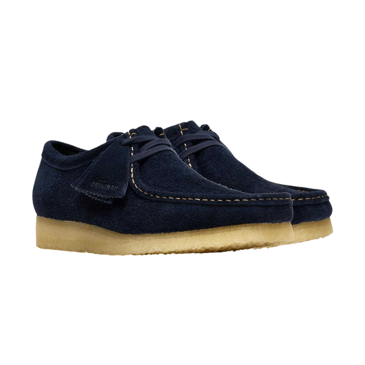 Navy - Lifestyle - Clarks Originals Mens Wallabee Moccasin Suede Loafers