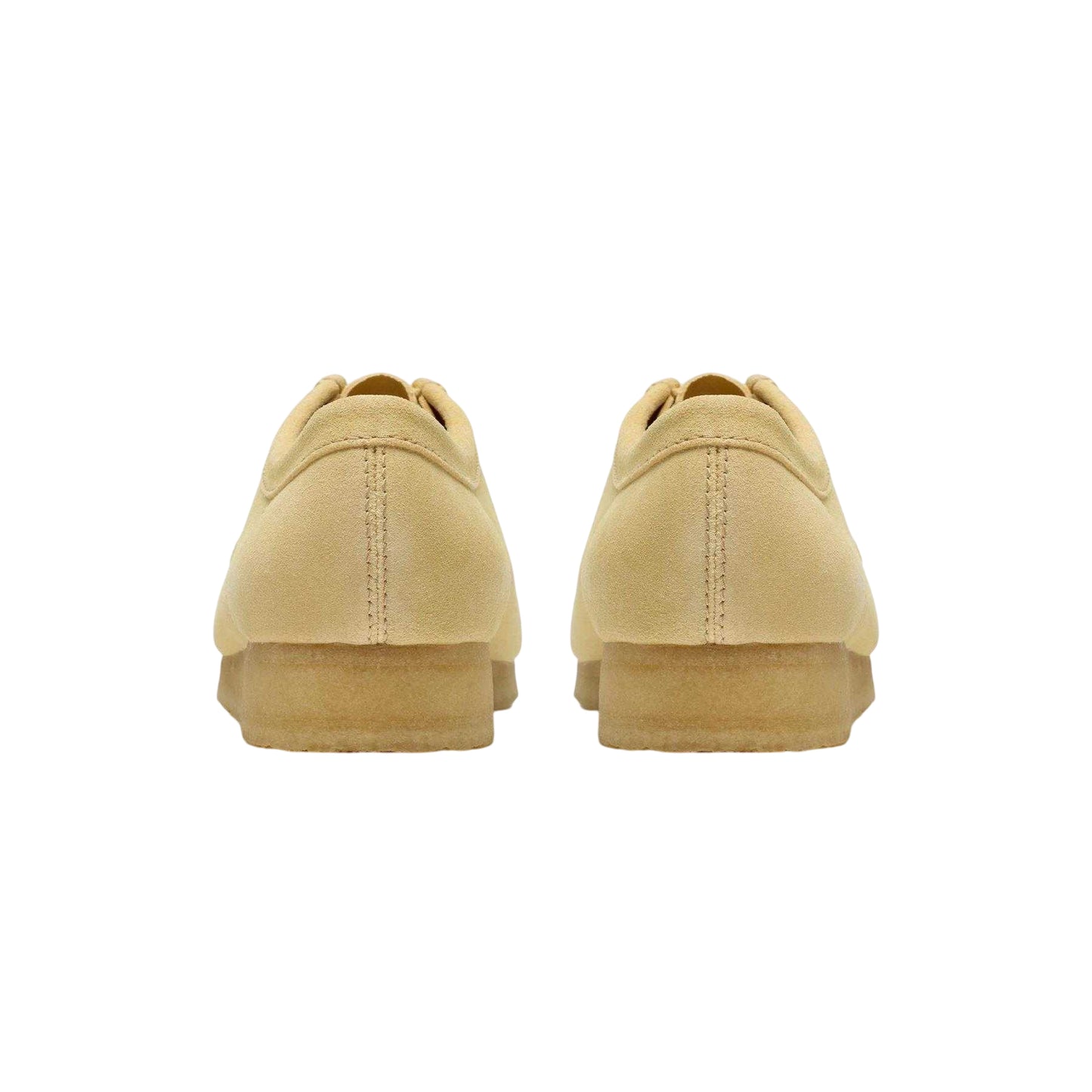 Pale Yellow - Back - Clarks Originals Mens Wallabee Moccasin Suede Loafers
