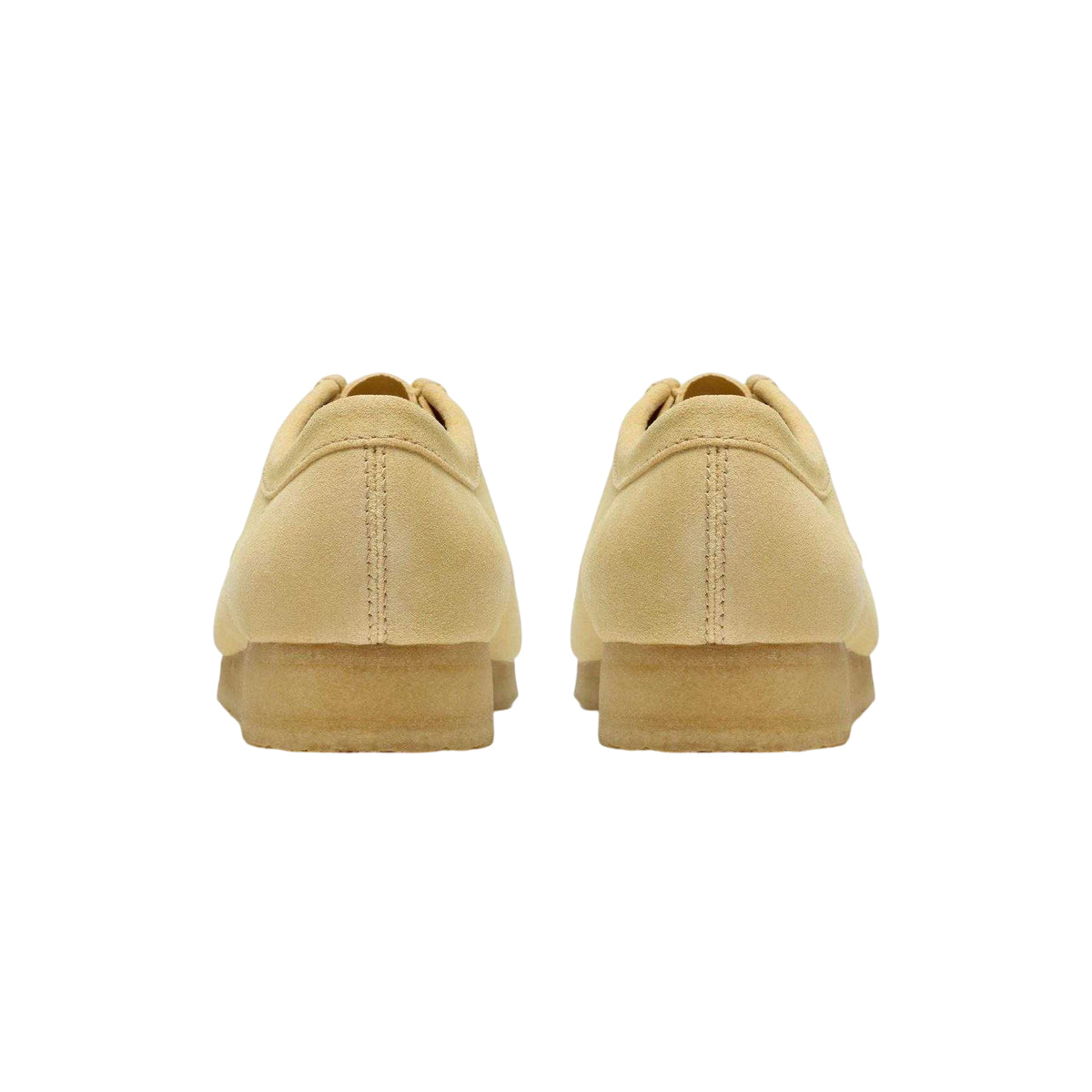 Pale Yellow - Back - Clarks Originals Mens Wallabee Moccasin Suede Loafers