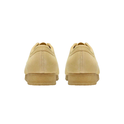 Pale Yellow - Back - Clarks Originals Mens Wallabee Moccasin Suede Loafers