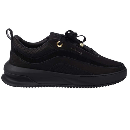 Black - Lifestyle - Lavair Mens Aero Logo Suede Trainers