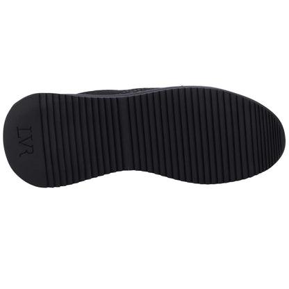 Black - Side - Lavair Mens Aero Logo Suede Trainers