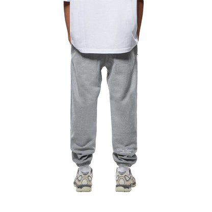 Grey Marl - Back - Tela Cruz Mens Studio Fleece Cuffed Ankle Jogging Bottoms