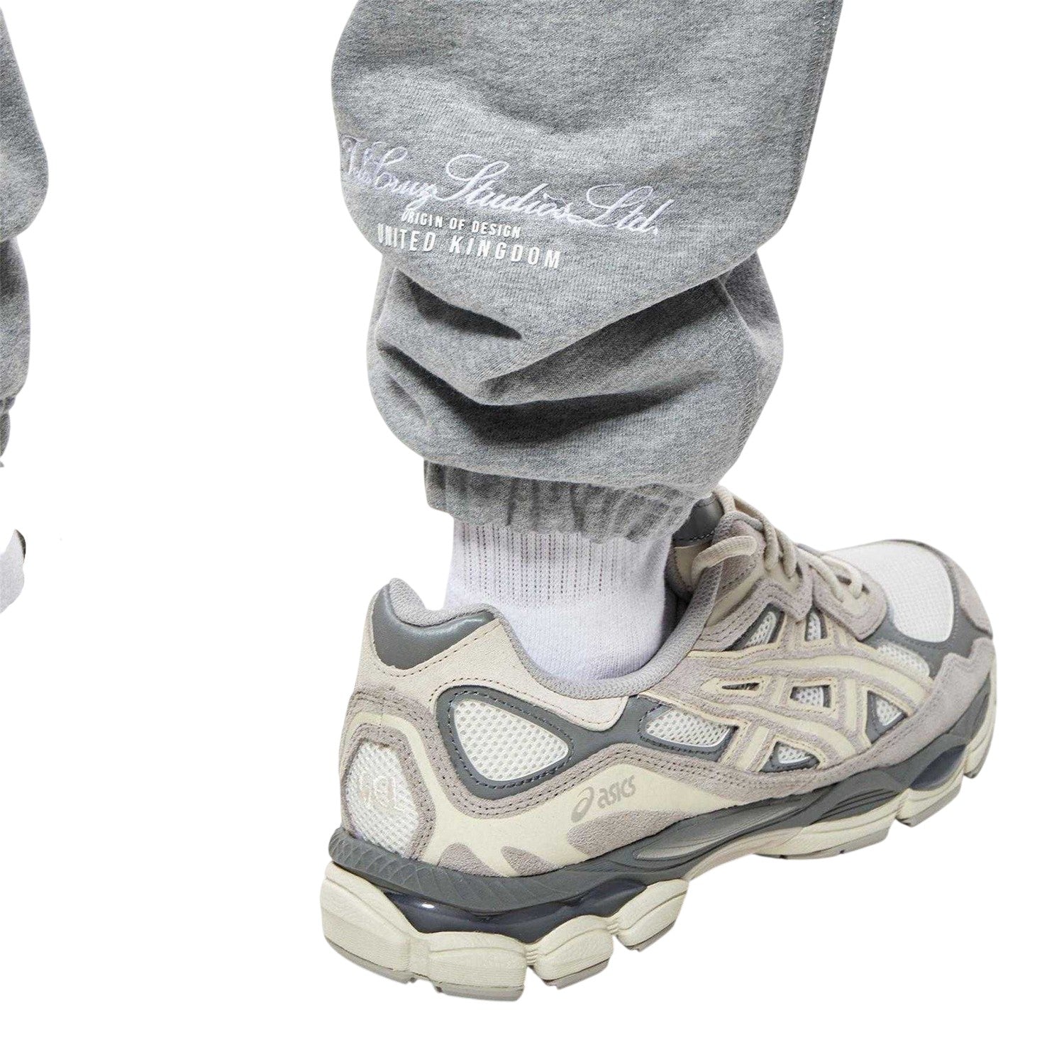 Grey Marl - Lifestyle - Tela Cruz Mens Studio Fleece Cuffed Ankle Jogging Bottoms