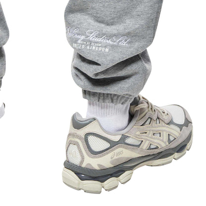 Grey Marl - Lifestyle - Tela Cruz Mens Studio Fleece Cuffed Ankle Jogging Bottoms