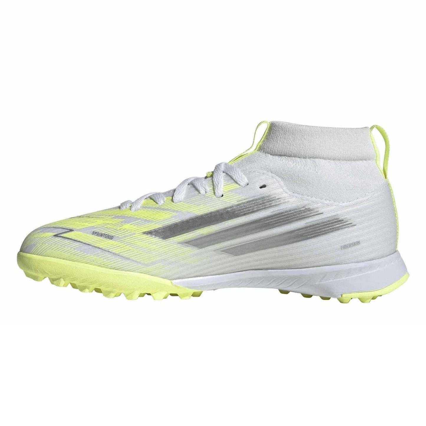 White-Iron - Side - Adidas Childrens-Kids F50 Sparkfusion Football Boots
