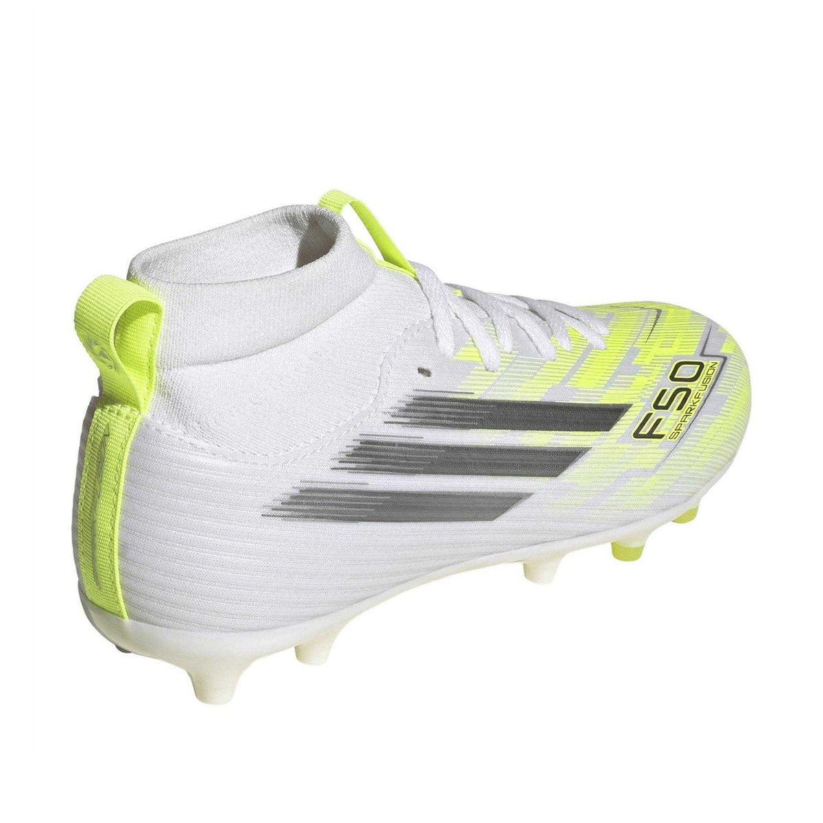 Solar Yellow - Back - Adidas Childrens-Kids F50 Sparkfusion Lace Up Firm Ground Football Boots
