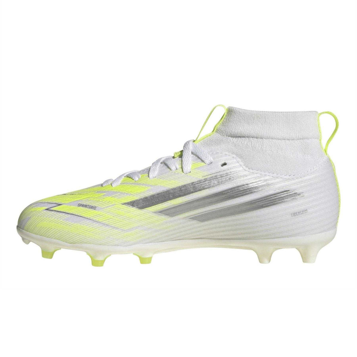 Solar Yellow - Side - Adidas Childrens-Kids F50 Sparkfusion Lace Up Firm Ground Football Boots