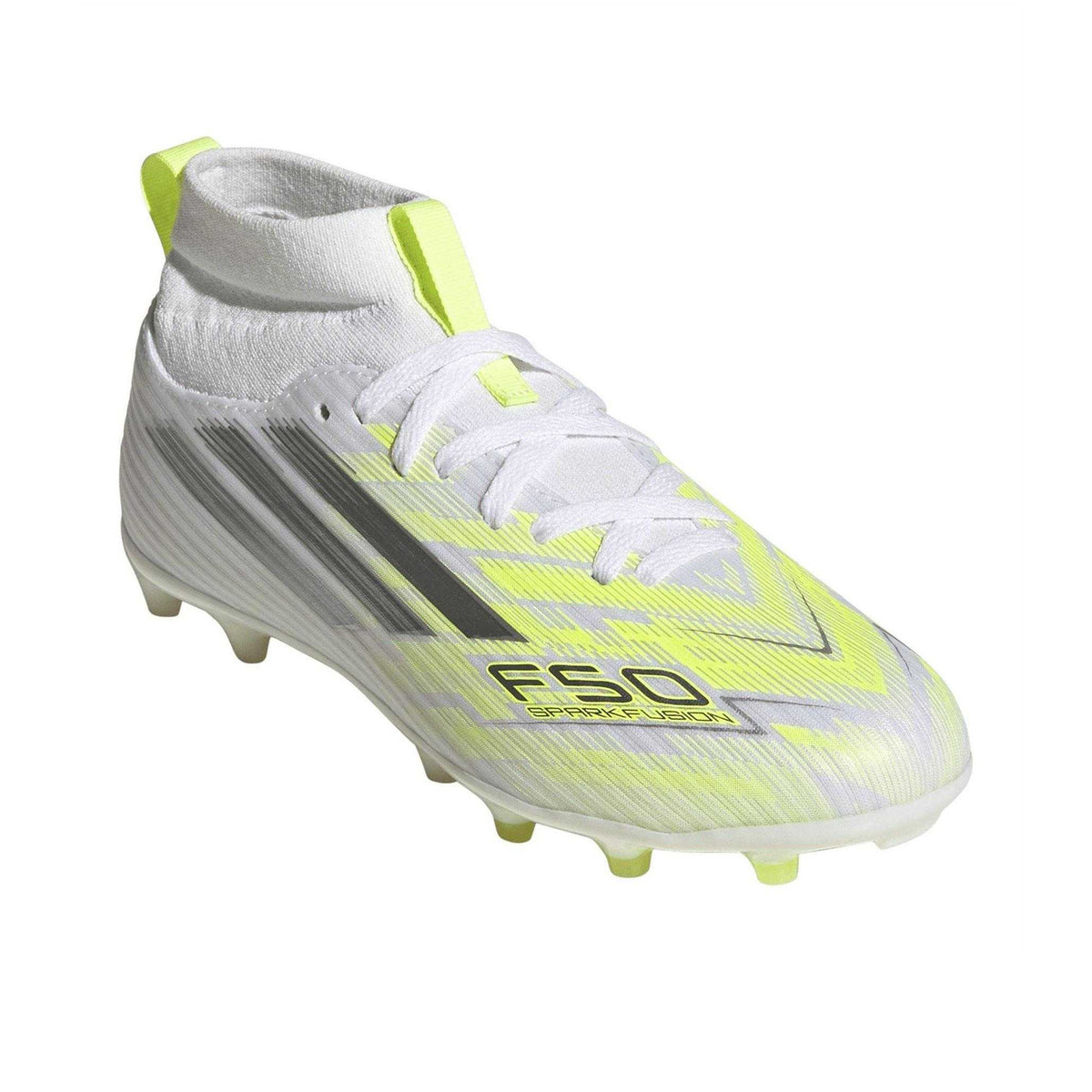 Solar Yellow - Lifestyle - Adidas Childrens-Kids F50 Sparkfusion Lace Up Firm Ground Football Boots