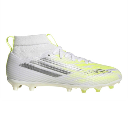 Solar Yellow - Front - Adidas Childrens-Kids F50 Sparkfusion Lace Up Firm Ground Football Boots