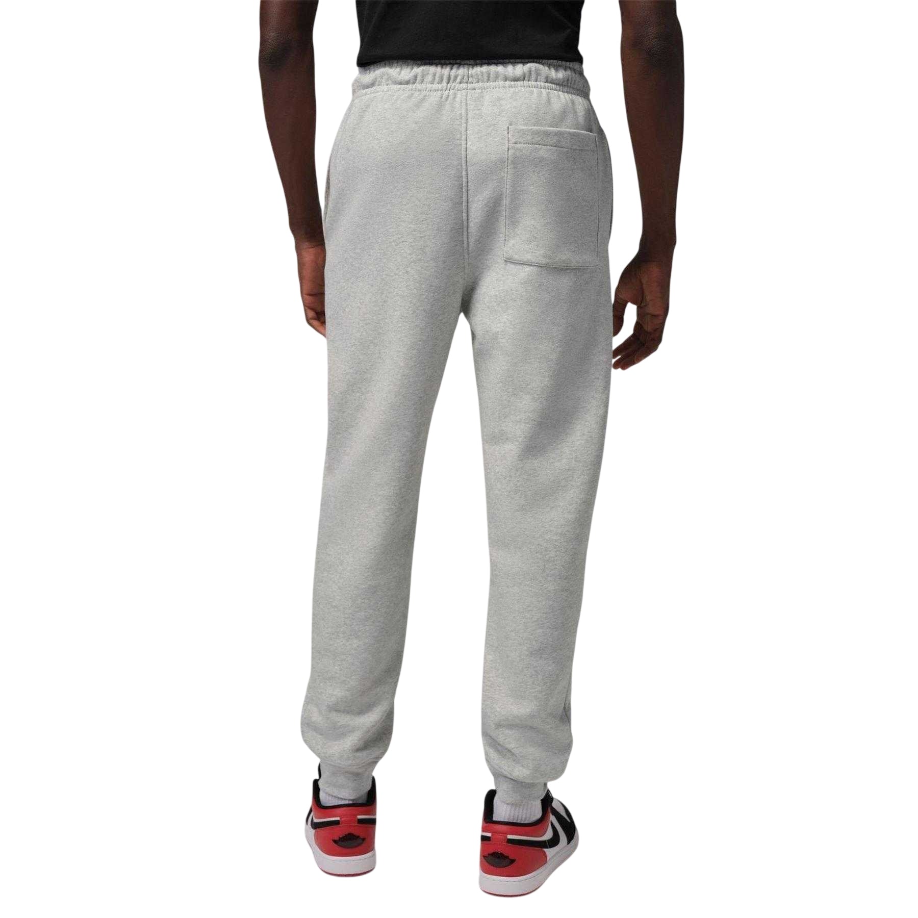 Grey-Black - Back - Nike Mens Air Jordan Jumpman Fleece Jogging Bottoms