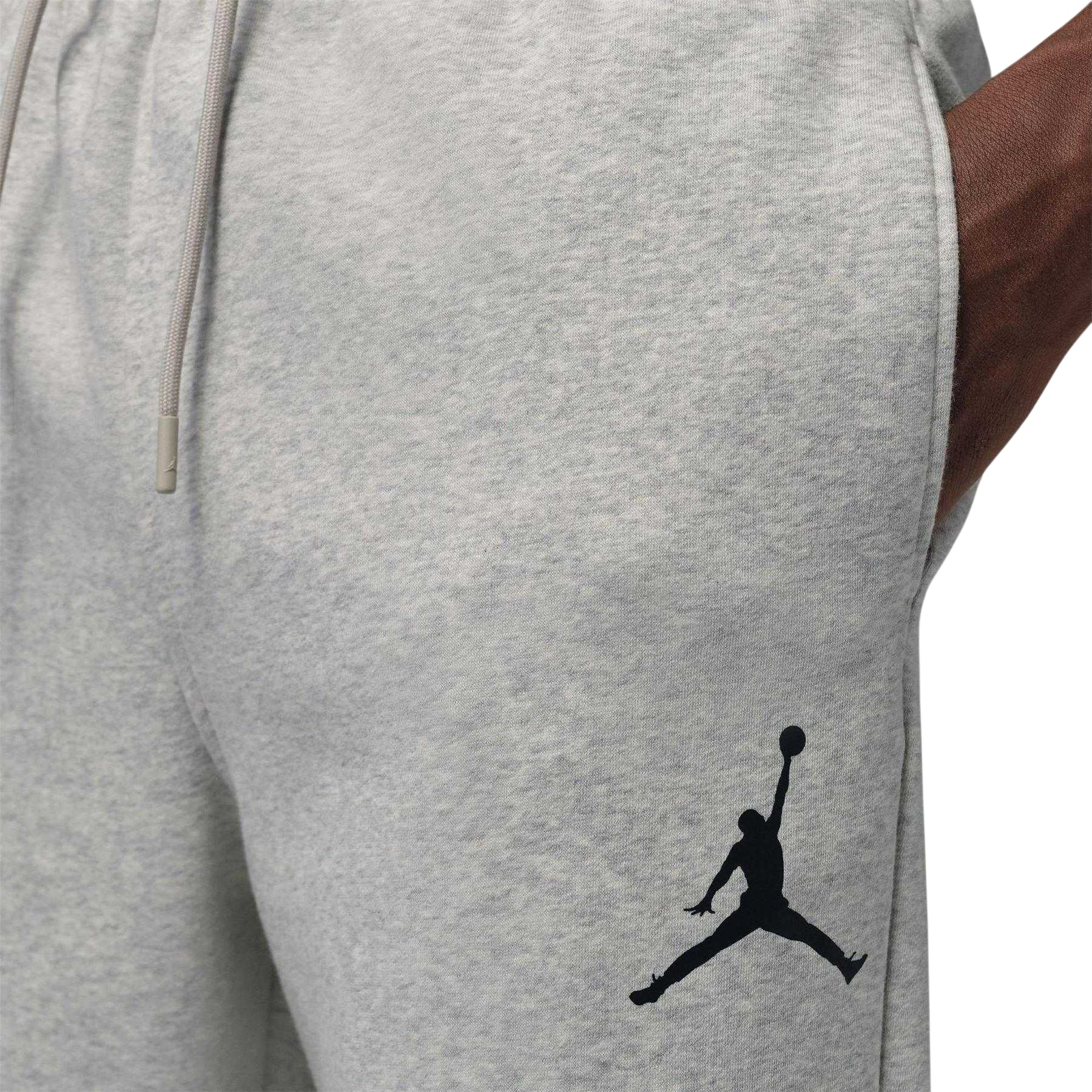 Grey-Black - Lifestyle - Nike Mens Air Jordan Jumpman Fleece Jogging Bottoms
