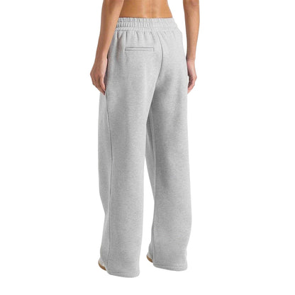 Grey - Back - Maniere De Voir Womens-Ladies Box Pleat Straight Leg Joggers