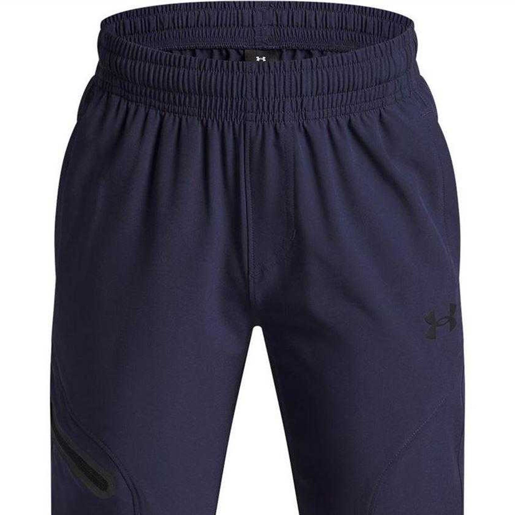 Blue - Side - Under Armour Boys Unstoppable Woven Jogging Bottoms