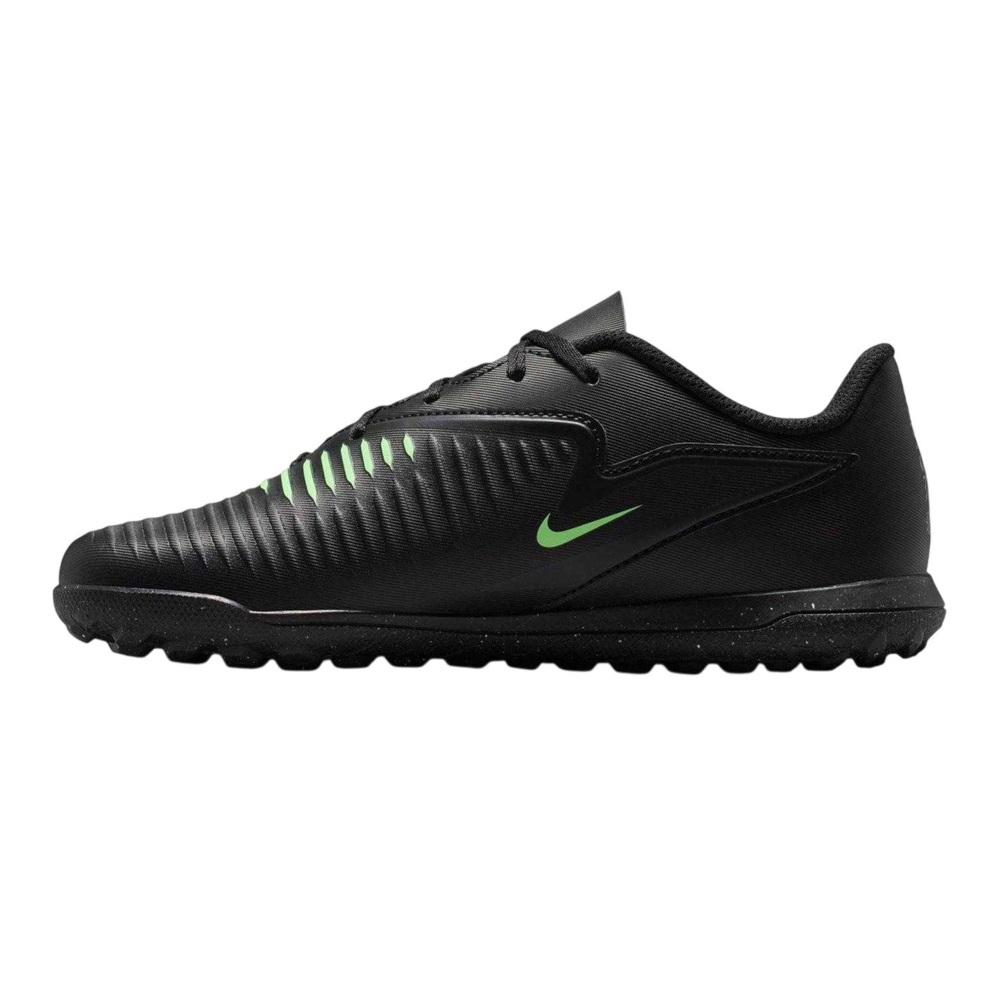 Black-Green - Side - Nike Childrens-Kids Phantom Club Astro Turf Trainers