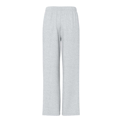 Light Grey - Back - Pieces Womens-Ladies Chilli Wide Jogging Bottoms