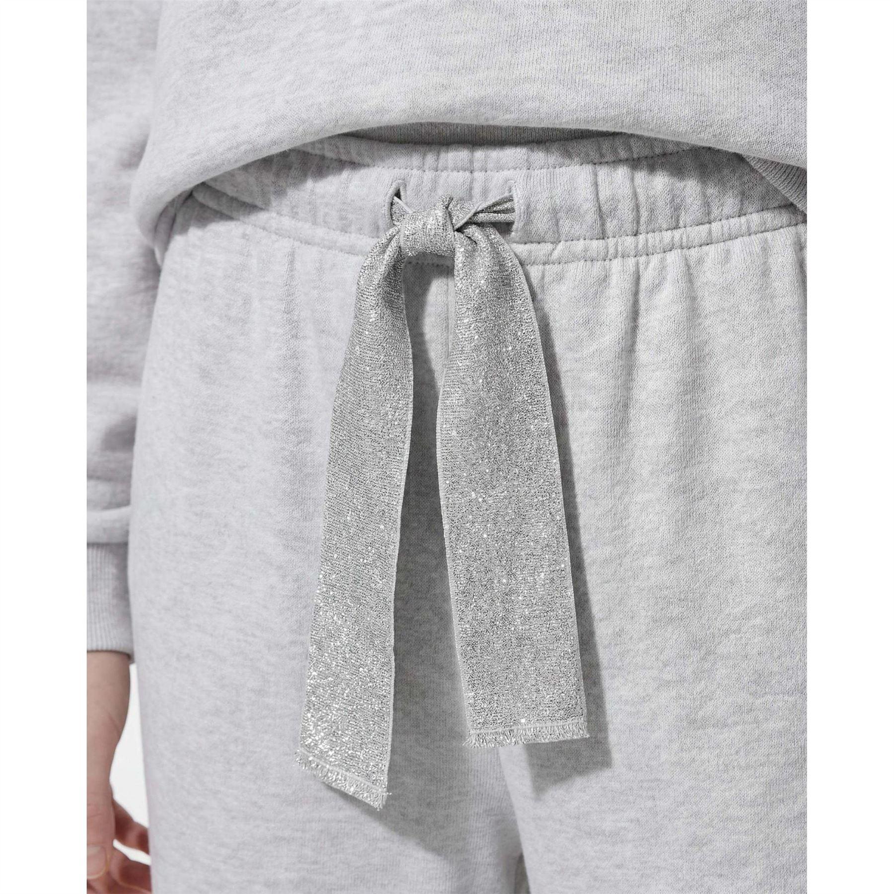 Light Grey - Side - Pieces Womens-Ladies Chilli Wide Jogging Bottoms