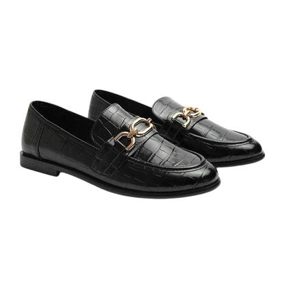 Black - Back - Where´s That From Womens-Ladies Chain Detail Loafers