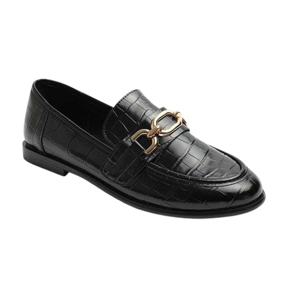 Black - Side - Where´s That From Womens-Ladies Chain Detail Loafers