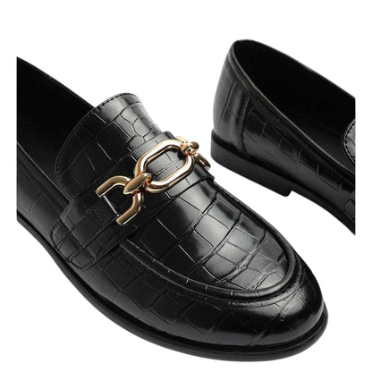 Black - Lifestyle - Where´s That From Womens-Ladies Chain Detail Loafers