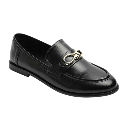 Black - Back - Where´s That From Womens-Ladies Knot Detail Loafers
