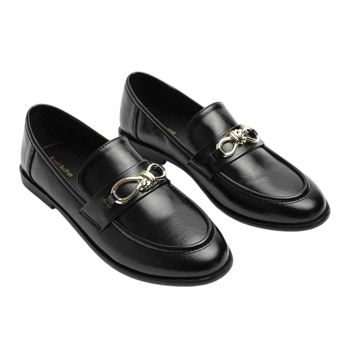 Black - Side - Where´s That From Womens-Ladies Knot Detail Loafers