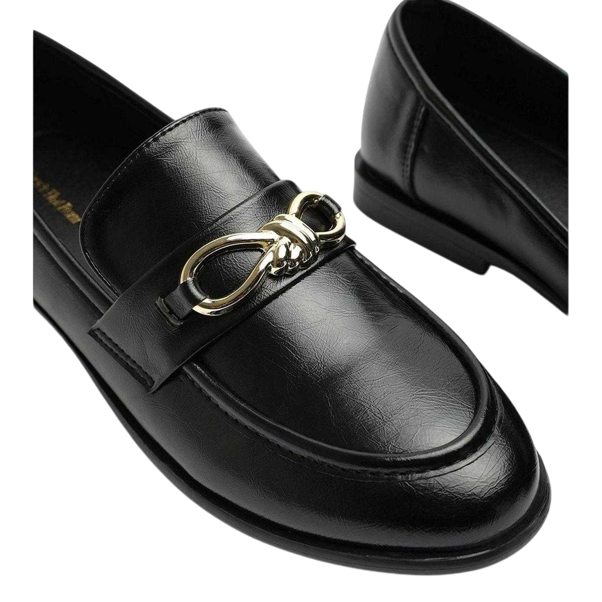 Black - Lifestyle - Where´s That From Womens-Ladies Knot Detail Loafers