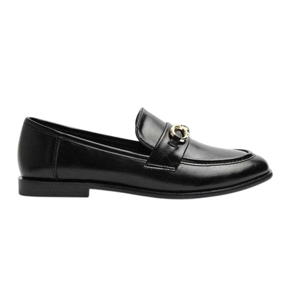 Black - Front - Where´s That From Womens-Ladies Knot Detail Loafers