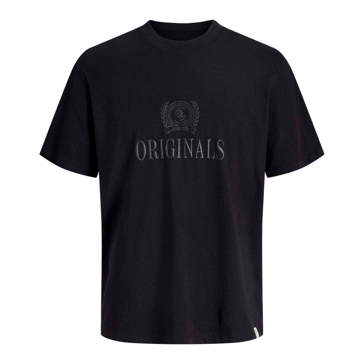 Black - Front - Jack And Jones Mens Monogram Short-Sleeved T-Shirt