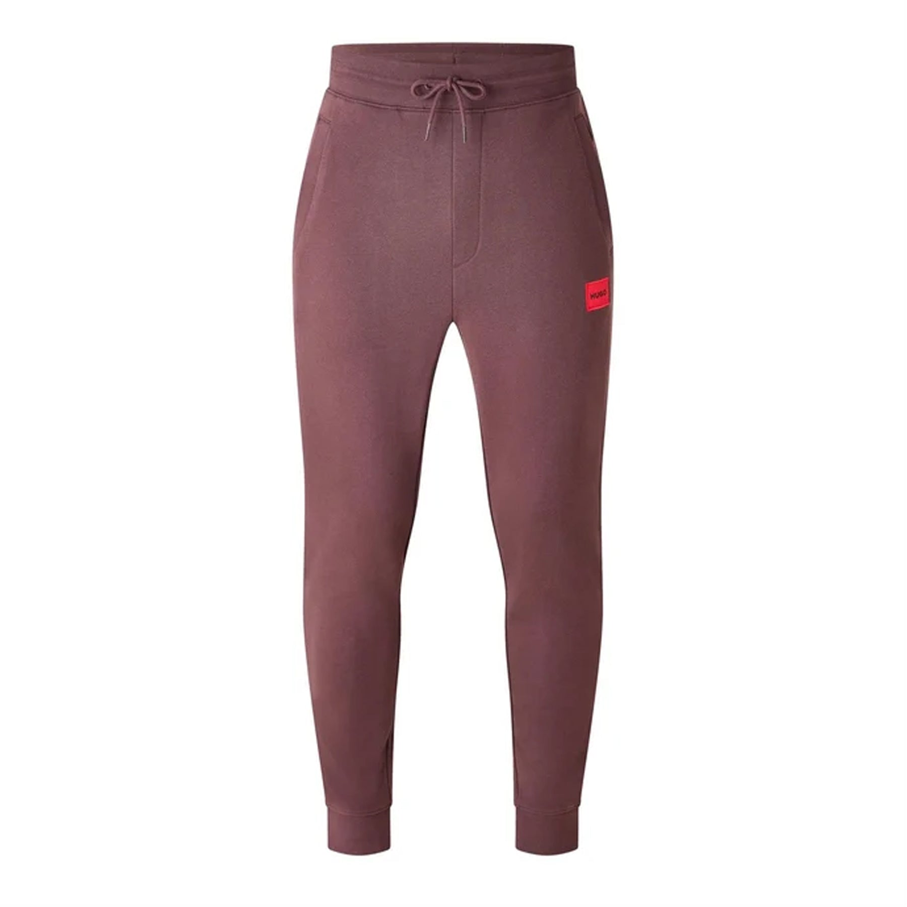 Brown - Front - Hugo Mens Patch Joggers