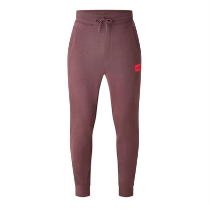 Brown - Front - Hugo Mens Patch Joggers
