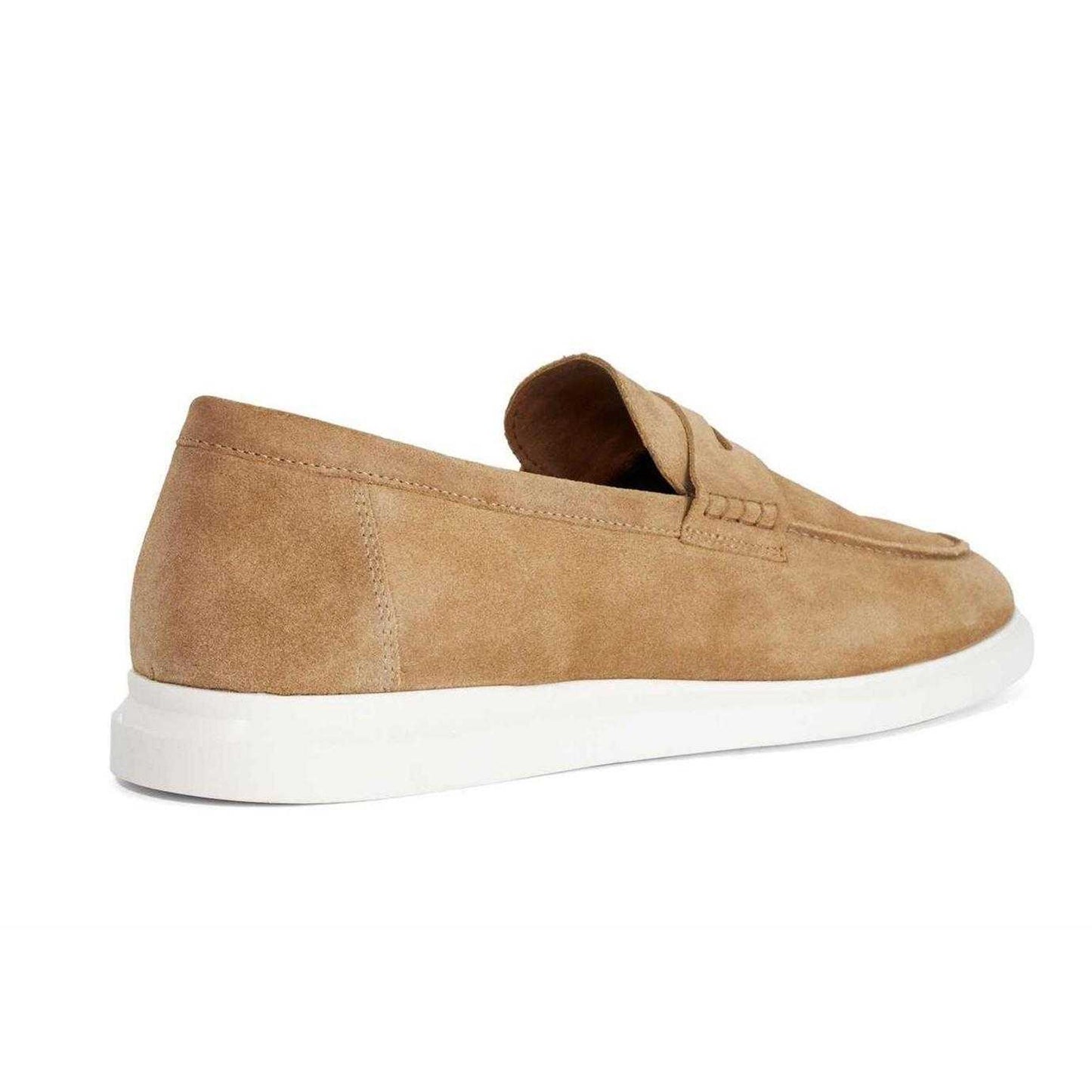 Tan - Back - Dune London Mens Suede Loafers