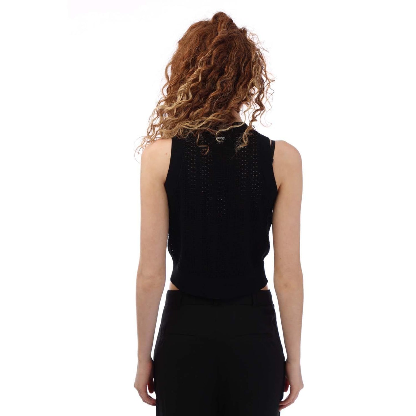 Black - Back - Boss Womens-Ladies Fassia Top