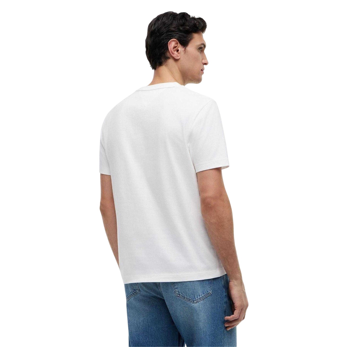 White - Back - Tommy Hilfiger Mens Essential Logo Regular T-Shirt