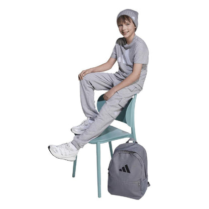 Medium Grey - Pack Shot - Adidas Childrens-Kids Essentials Patterned Slim Cargo Trousers