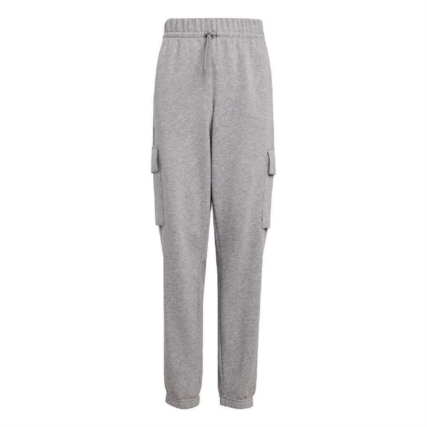 Medium Grey - Front - Adidas Childrens-Kids Essentials Patterned Slim Cargo Trousers