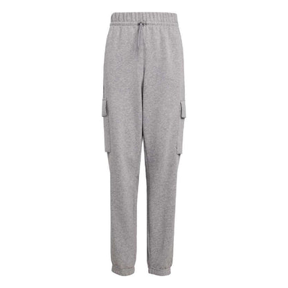 Medium Grey - Front - Adidas Childrens-Kids Essentials Patterned Slim Cargo Trousers