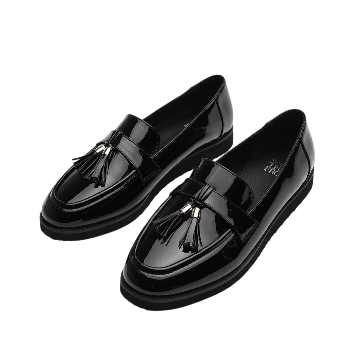 Black Patent - Back - Where´s That From Womens-Ladies Flat Loafers