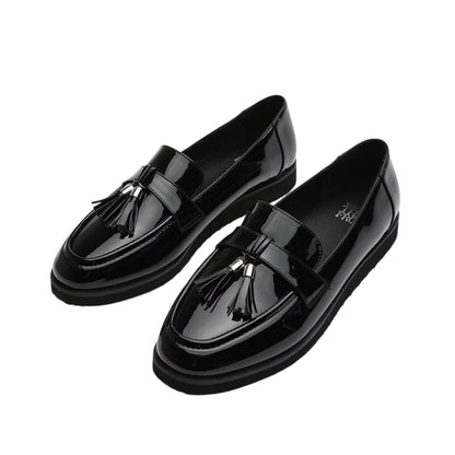 Black Patent - Back - Where´s That From Womens-Ladies Flat Loafers