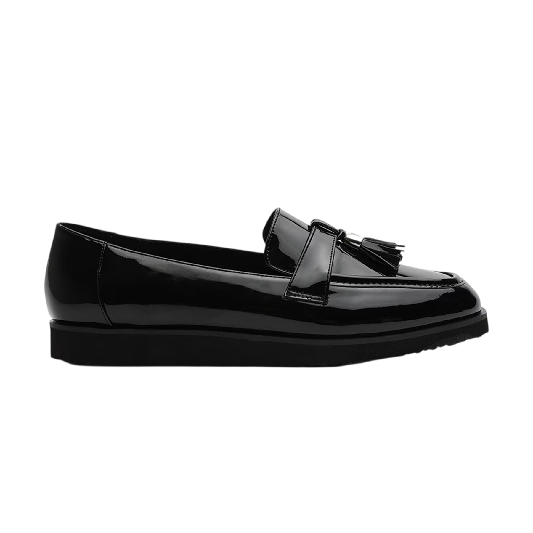 Black Patent - Front - Where´s That From Womens-Ladies Flat Loafers
