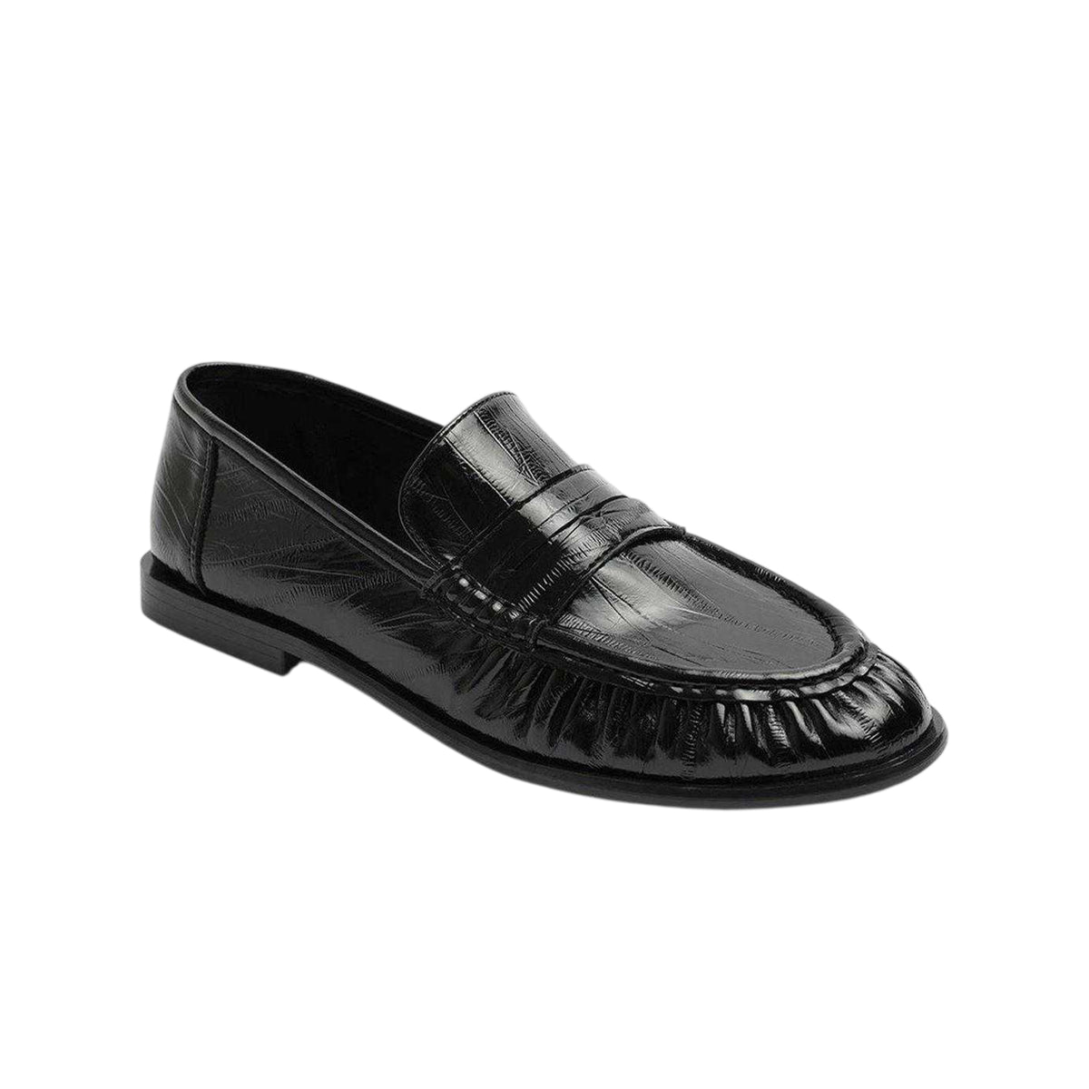 Black - Back - Where´s That From Womens-Ladies Ruched Flat Loafers