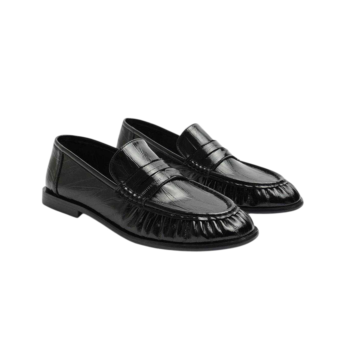 Black - Side - Where´s That From Womens-Ladies Ruched Flat Loafers